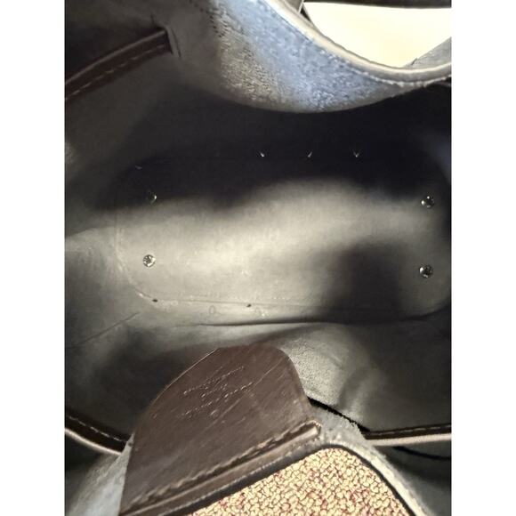 Louis Vuitton Girolata Mahina Leather Black Monogram Bucket Bag Tote Drawstring - Picture 10 of 16